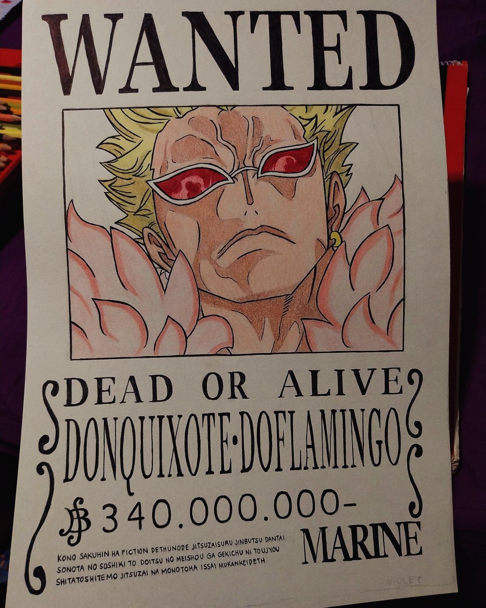 thevioletscarf's tweet photo. 🦩Doffy's bounty with younger version of him 

#doflamingo #ドフラミンゴ #ONEPIECE #DonquixoteDoflamingo https://t.co/qrA5T1iiP9