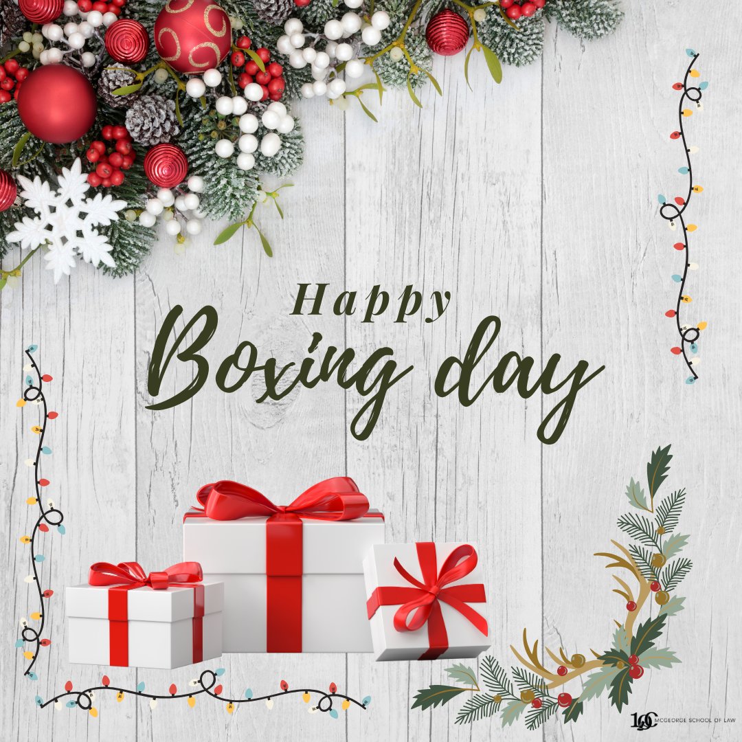 On Boxing Day, we reflect on the spirit of giving and gratitude that shapes the McGeorge School of Law community. May this holiday season be filled with kindness and goodwill toward others. #BoxingDay
