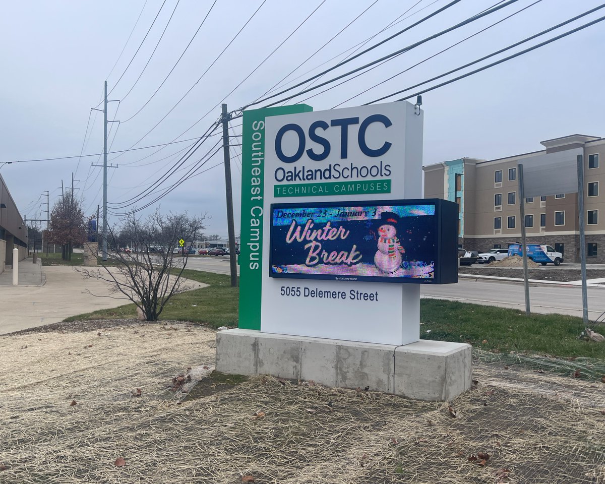 EM_Displays's tweet image. With the help of Gardner Signs, Electro-Matic Visual was able to update the #LEDsignage at OSTC&apos;s Southeast, Southwest, Northwest, and Northeast campuses. This project truly stood out as one of our highlights of 2024.