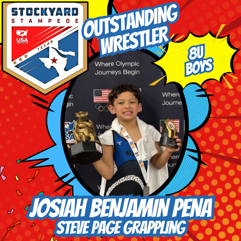 USAWrestling's tweet photo. 🐂🤠 Shoutout to the Outstanding Wrestlers of the Stockyard Stampede for showing true grit and skill on the mat #StockyardStampede #USAWrestling #WranglersofWrestling #wrestling #folkstyle