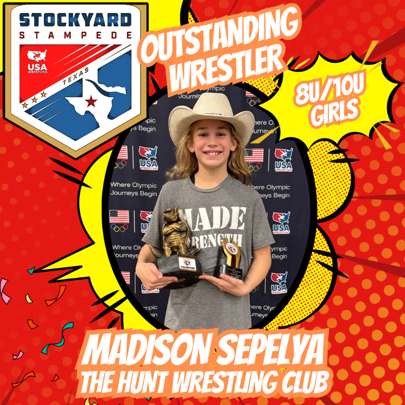 USAWrestling's tweet photo. 🐂🤠 Shoutout to the Outstanding Wrestlers of the Stockyard Stampede for showing true grit and skill on the mat #StockyardStampede #USAWrestling #WranglersofWrestling #wrestling #folkstyle