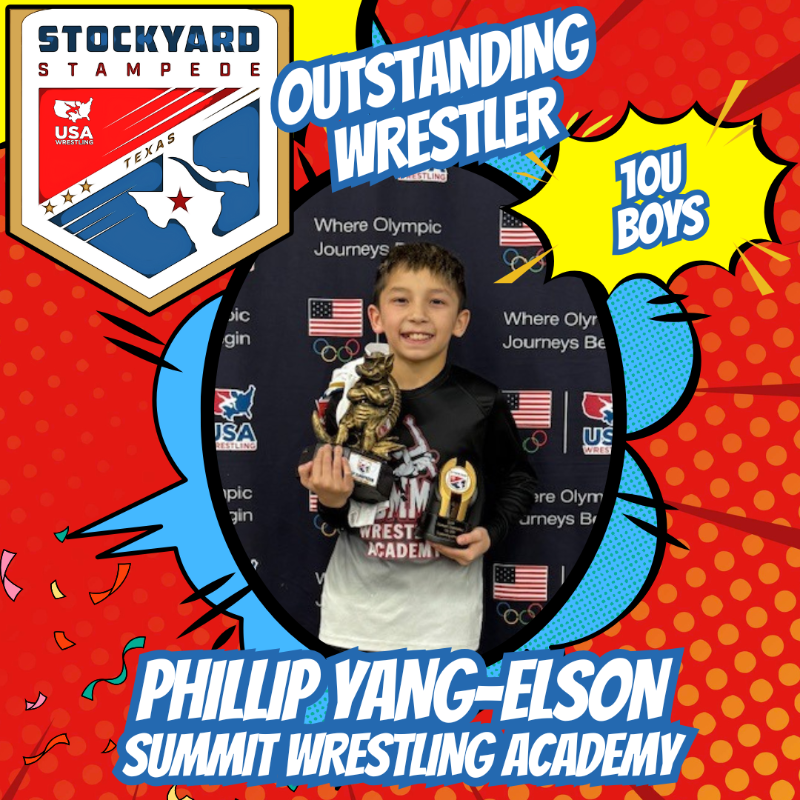 USAWrestling's tweet photo. 🐂🤠 Shoutout to the Outstanding Wrestlers of the Stockyard Stampede for showing true grit and skill on the mat #StockyardStampede #USAWrestling #WranglersofWrestling #wrestling #folkstyle