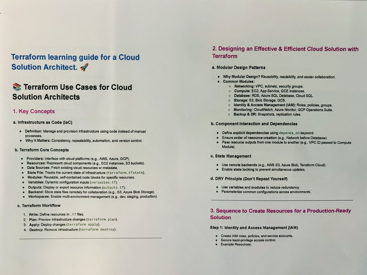 techyoutbe's tweet image. Terraform Learning Guide for Cloud Solutions Architect 🔥🔥

work in progress ✍️✍️