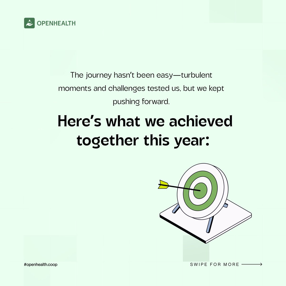 Openhealthcoop's tweet photo. The year 2024 with Openhealth.
Thank you thank you thank you
We would not have achieved all we did (and we achieved a lot!!! Swipe 😁) without your help
2025 we fly to the moon
#openhealth #startup #health #ai #explore https://t.co/XNNoGUPWkW