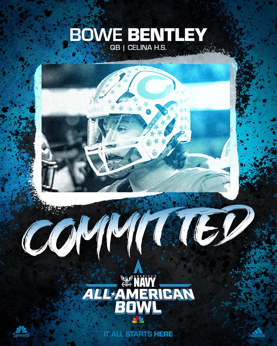 Navy All-American Bowl (@aabonnbc) on Twitter photo Texas State Champion 💍
⭐️⭐️⭐️⭐️ Bowe Bentley (<a href="/bowebentley/">Bowe Bentley</a>) has committed to the 2025 Navy All-American Bowl
#NavyAAB 🇺🇸 <a href="/AmericasNavy/">America's Navy</a> Texas State Champion 💍
⭐️⭐️⭐️⭐️ Bowe Bentley (<a href="/bowebentley/">Bowe Bentley</a>) has committed to the 2025 Navy All-American Bowl
#NavyAAB 🇺🇸 <a href="/AmericasNavy/">America's Navy</a>