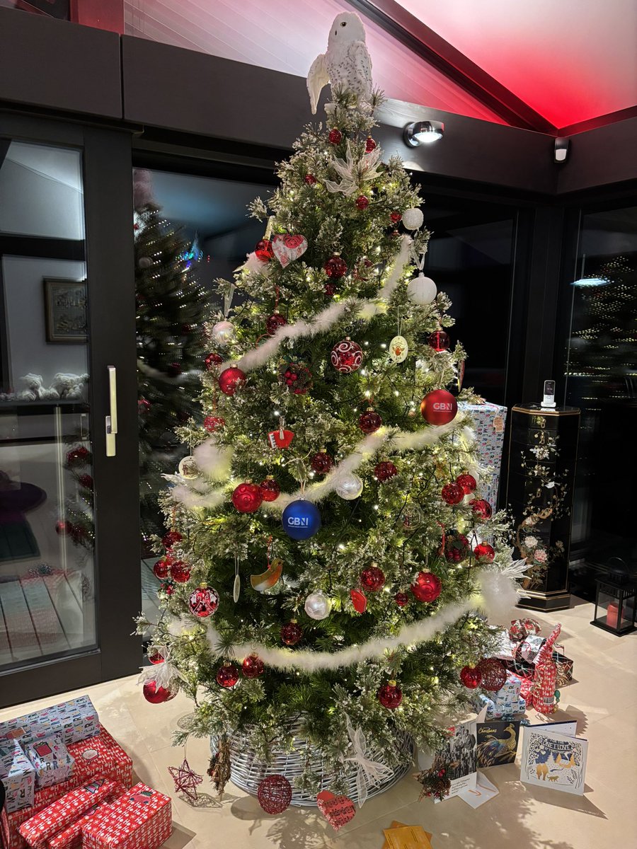 Ok so my lovely Xmas pressie #GBNews baubles are rather prominent on my tree, but I love them. Hope for Union Flag baubles next year to slowly build up the collection