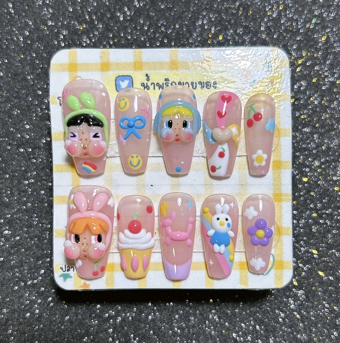 nampignails's tweet photo. ♡︎ ราคา 150฿ ♡︎ แถมอุปกรณ์ติดครบชุด 

ดูลายเล็บจิ้ม ⏩ #ลายเล็บร้านน้ำพริกขายของ 
#เล็บเจล #เล็บปลอม #เล็บเจลพร้อมติด https://t.co/uyA6zRMaNn