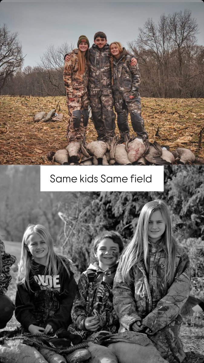 Beautiful day with family mashing geese up