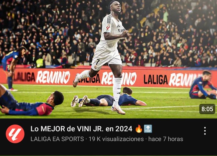 Los de <a href="/LaLiga/">LALIGA</a> en su canal de Youtube han sido capaces de editar una foto de Vinicius con el gol de Sorloth en Barcelona, hay que ser patético 😂😂😂😂😂