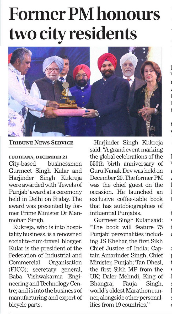 SinghLions's tweet photo. A Tribute to a Legend: Dr. Manmohan Singh Ji 💔

The world has lost a towering statesman, a beacon of humility, and a proud symbol of Sikh excellence. For me, Dr. Manmohan Singh Ji’s life and legacy hold a deeply personal significance.

It was in 2004 when I was in Grade 12 when the historic announcement came—India would have its first Sikh Prime Minister. My heart swelled with pride, and as the unofficial head of the Sikh boys in our boarding school, St. George’s College, Mussoorie, the Sikh students joined me in contributing money and distributing chocolates to every student and staff member. It felt like a personal victory, a moment when the world recognized the values of integrity and wisdom we Sikhs hold so dear.

Dr. Singh Ji’s leadership accompanied some of my life’s biggest milestones. His tenure as Prime Minister witnessed my marriage in 2010 and the birth of my firstborn son, Rehras in 2011. And in 2019, the year my daughter Rut Suhavi was born, I had the unparalleled honor of receiving the Jewels of Punjab award from his hands. That moment wasn’t just an award—it was a blessing from a man who exemplified everything I aspire to be: honest, compassionate, and steadfast in the face of challenges.

Today, as we bid farewell to this humble giant, I carry forward the lessons his life taught us: to lead with integrity, to serve with humility, and to stay true to our faith and values.

Dr. Singh Ji, you were more than a leader—you were an inspiration, a source of pride for every Sikh, and a guiding light for generations to come. Your legacy will live on, not just in history books, but in the hearts of millions like me who saw the best of Sikhi reflected in you.

Rest in power, sir. You will forever be missed but never forgotten. 🙏🏼

#ManmohanSingh #Tribute #JewelsOfPunjab