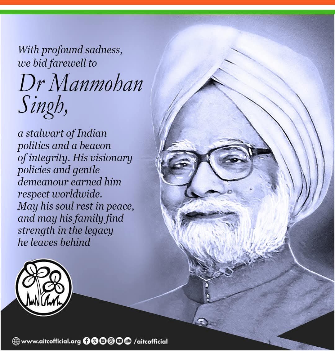 CIM4AITC's tweet photo. RIP Dr Manmohan singh sir 
#drmanmohansinghji #FormerPrimeMinisterManmohanSingh https://t.co/xgEpzEs2j8