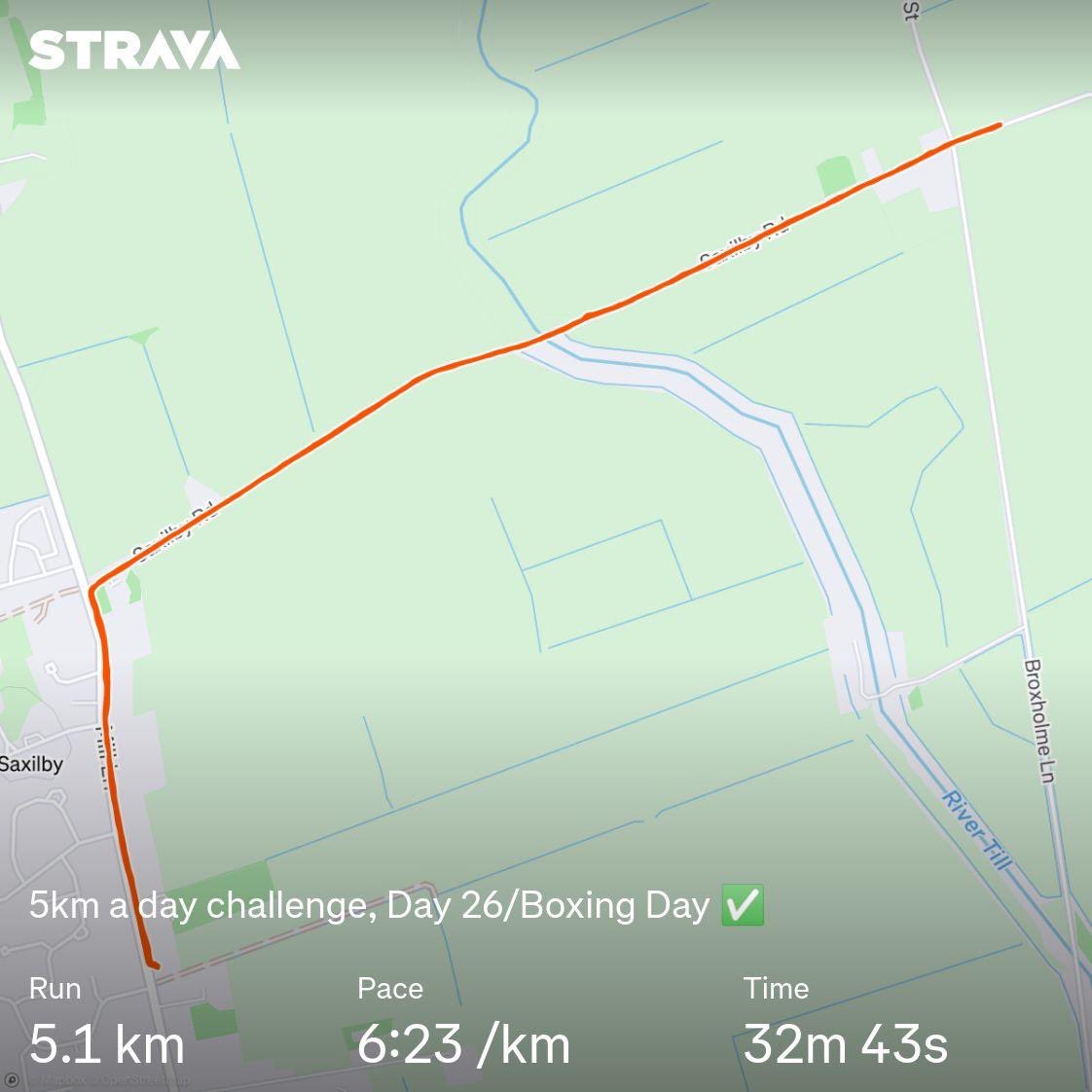 SaxilbyCricket's tweet photo. 1/2. 5km a day, every day in December challenge, Day 26/Boxing Day run done 🎄🎅🎁✅
Donate here: https://t.co/wuqo9Z1bmw
A steady run today for James, burning off yesterday’s excesses and he’s even been captured on film today 🤦🏼‍♂️😅🧵 https://t.co/UmA1MxuSir