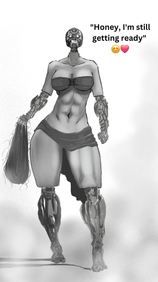 iac_tweets's tweet photo. When relationships with AI and machines pass a certain point, humanity could be in real trouble... I've had this thought for a while now and wanted to sketch a moment that could end up being a reality in my life span, which is kinda terrifying. #cyberpunk #futureprection #2025 https://t.co/QbZ4tEHimu