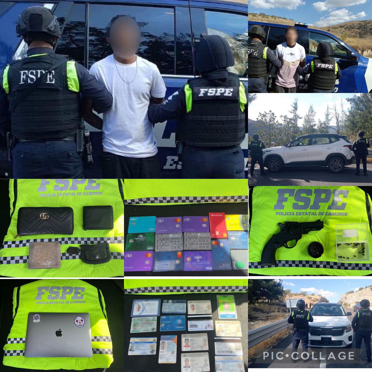luz_adriana_gto's tweet photo. Detienen a Óscar, Manuel, Guillermo, Teresa y Zury, y un menor que momentos antes, habían intentado asaltar a automovilistas en la carretera Silao-San Felipe. 
 
Se les aseguró:
•⁠ Un vehículo
•⁠ Un arma
•⁠ 4 teléfonos
•⁠ Tarjetas bancarias e identificaciones

#Guanajuato https://t.co/mfCUITGjG8
