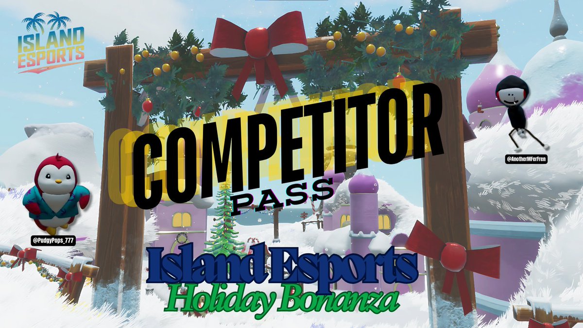 ISLANDESPORT's tweet photo. We will be kicking off the UGC quest tomorrow with our first events, the Island Esports Holiday Bonanza!

The top 5 competitors will be entered into a raffle for an IRON PALM 🌴

The top 100 competitors will receive a Competitor Pass NFT which will be your entry into future Island Esports events & be your mint pass to our community & upcoming avatar. 

2/3🧵👇