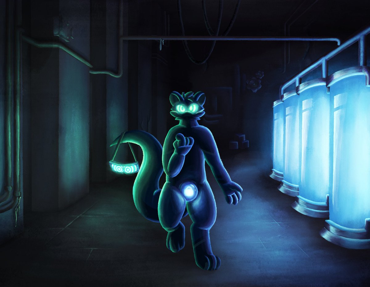 Lost in a forest after dark, Zed follows a mysterious green light to an old building hidden away in a clearing, but whoever's inside doesn't take too kindly to trespassers...

Go check this new story out featuring <a href="/ZedSqueaks/">Kobold Drone Z-068 (Zed)</a> and their art, link below!