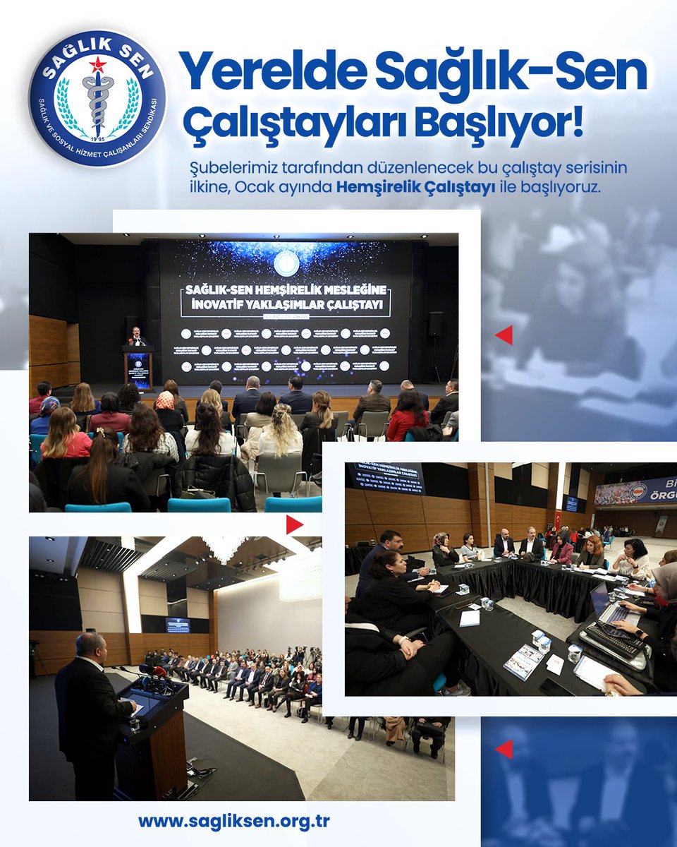 sagliksen's tweet photo. Sağlık-Sen Çalıştay Serilerini Türkiye Geneline Yayıyor

Sağlık-Sen Genel Başkanı Mahmut Faruk Doğan, Sağlık-Sen olarak sağlık ve sosyal hizmet çalışanlarının sorunlarını yerinde dinlemek, çözüm önerileri geliştirmek ve geleceğe yönelik stratejiler oluşturmak amacıyla yeni bir çalıştay serisi başlattıklarını duyurdu.

Sağlık-Sen Çalıştaylarını yerele yaydıklarını bildiren Doğan, “Yerelde Şubelerimizin düzenleyeceği bu çalıştay serisinin ilkine, Ocak ayında Hemşirelik Çalıştayı ile başlıyoruz” dedi. 

⤵️
https://t.co/mFdEsVKPsN