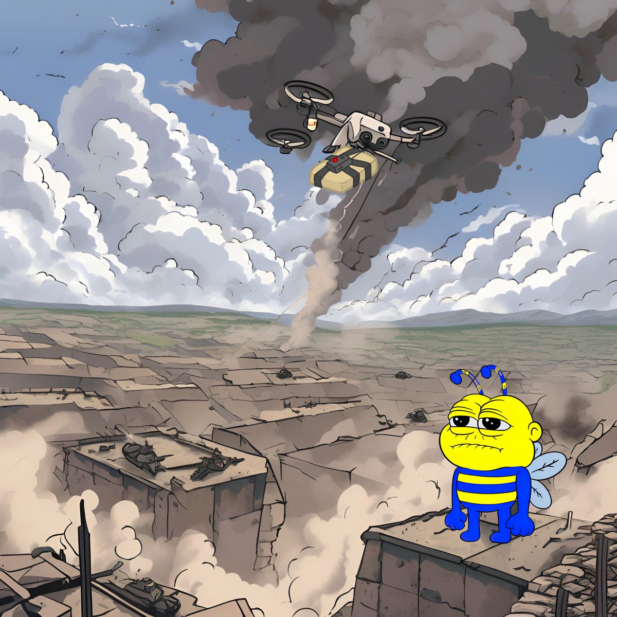 Bumblescoin's tweet photo. Bumbles was there in the battle field🤝
Who’s drone is that❓ https://t.co/NmXLfDkyIE