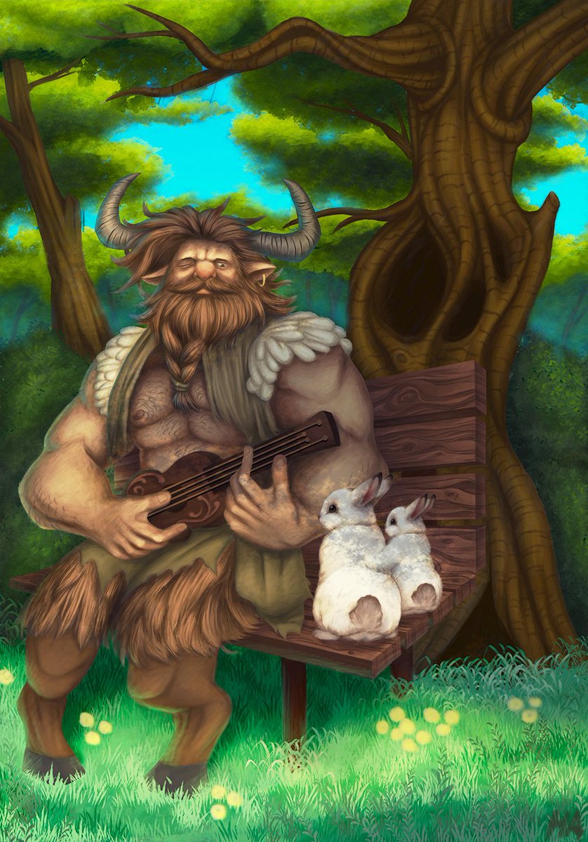 Denis39986454's tweet photo. "Meet Pan, the gentle giant of the whispering woods. His music soothes even the wildest hearts. ❤️" #OriginalCharacter #OC #FantasyCharacter #SatyrArt #StrongCharacter #Kindness #NatureLover #WoodlandCreature #MusicalTalent #MythicalBeing #DigitalArtist https://t.co/wtebsh3crZ