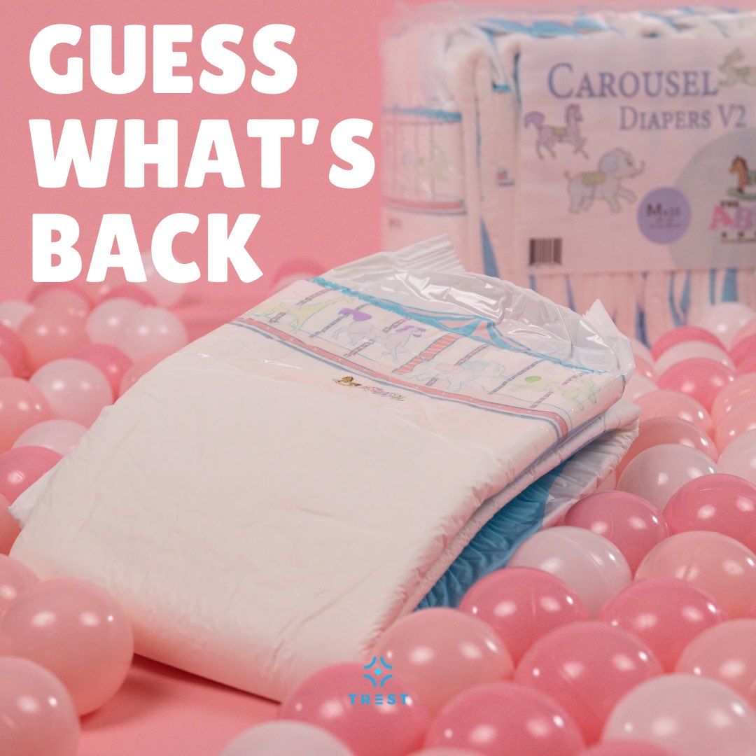 The Carousel V2 Diapers are now available exclusively on our website! 🎠

✨Order yours today for CAPCon SideQuest at trestcare.com ✨

Plus, don’t miss out on our Mixed Case Discount and Auto-Ship Discount – great savings just for you! 💥

#BackInStock #CV2s
