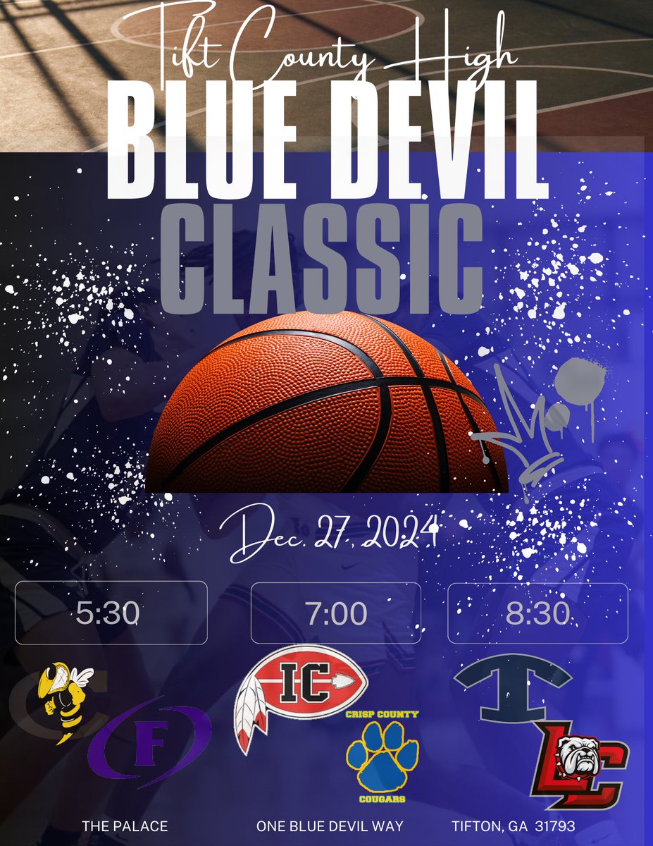 24TLB's tweet image. BLUEDEVILNATION!!   It’s basketball 🏀 at the palace for Christmas!! Blue devil fundraiser, so please come out and support all the local teams!  Last year, all 6 teams made it to the state playoffs! Games are on Friday and Saturday so make plans to be there please and thank you!!