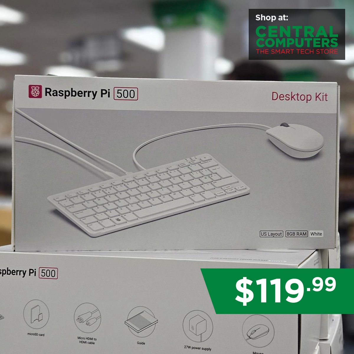 centralcomputer's tweet image. We just got the new Raspberry Pi 500 Kit! What would you use this computer for?
l.centralcomputer.com/RaspberryPi500
#CentralComputers #RaspberryPi500 #RaspberryPi