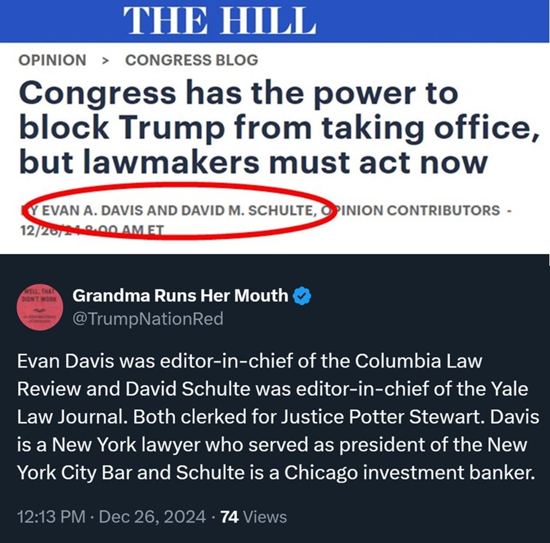 When former Editors of The Yale and Columbia Law Review are saying that Trump is CONSTITUTIONALLY DISQUALIFIED from holding office, the entire country needs to stop what it's doing and listen.

#UpholdTheOath