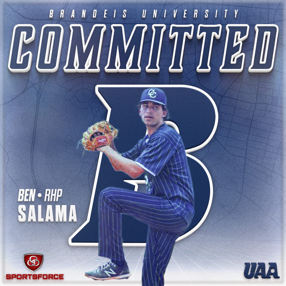 SportsForce Baseball (@sportsforcebb) on Twitter photo Ben Salama committed to Brandeis University. Congratulations to you, your family, and all of the coaches who supported you along the way. Well done Ben! <a href="/bsalama25/">Ben Salama</a> <a href="/mcoaksbaseball/">Menlo Baseball</a> <a href="/CalClubBaseball/">Calif. Club Baseball</a> @coachthompsonSF <a href="/JudgesBaseball/">Brandeis University Baseball</a> Ben Salama committed to Brandeis University. Congratulations to you, your family, and all of the coaches who supported you along the way. Well done Ben! <a href="/bsalama25/">Ben Salama</a> <a href="/mcoaksbaseball/">Menlo Baseball</a> <a href="/CalClubBaseball/">Calif. Club Baseball</a> @coachthompsonSF <a href="/JudgesBaseball/">Brandeis University Baseball</a>