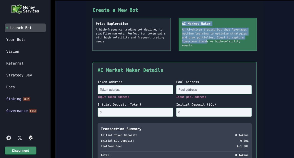 EzMoney BOT is now available to the public

⏳ For the next 24hrs only 
🪄 Start the bot, and let it work its magic
👨‍💻 Our AI buys low, sells high

No need to overcomplicate it...
First of its kind, literally EzMoney 
app.ezmoneyservices.ai