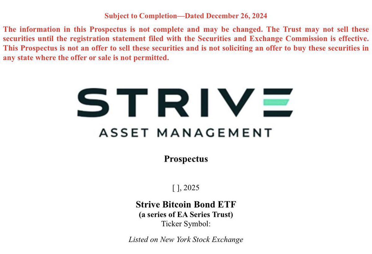🇺🇸 DOGE lead Vivek Ramaswamy’s fund, Strive files for “#Bitcoin Bond” ETF 🤯

IT’S HAPPENING!!!