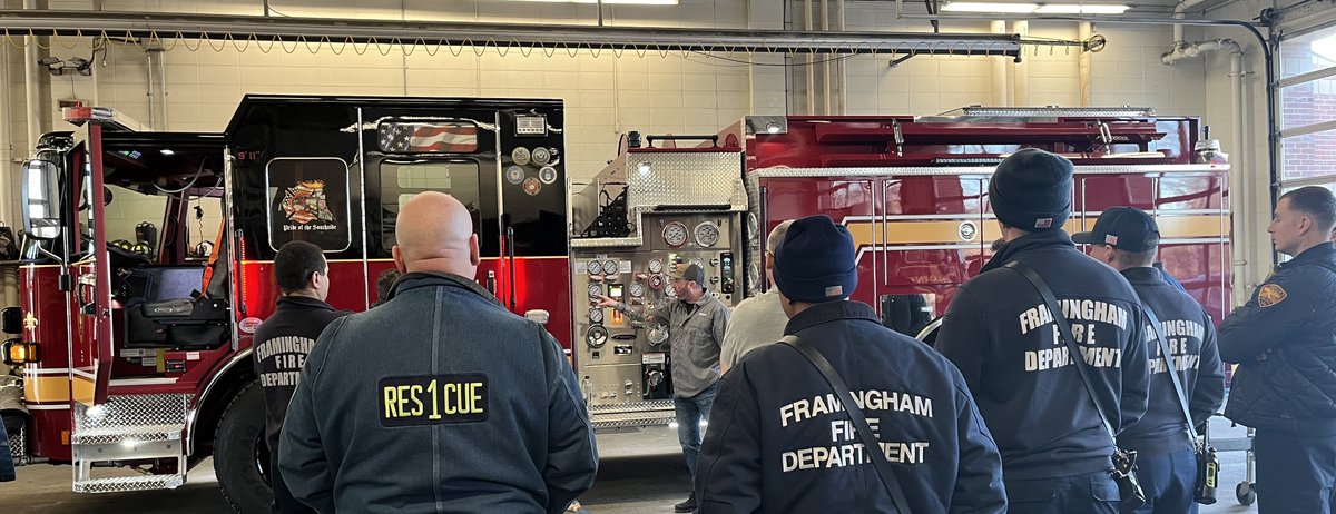 FraminghamFire's tweet photo. Exciting day for Group 4 members, who received expert training from @AllegianceFireR on our brand new Engine 3. Ready for action!

#training #newengine #everydayistrainingday https://t.co/YWLO8a4aKP