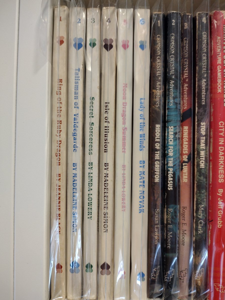 MrTheFalcon's tweet photo. Did I say ALL the Endless Quest Books? Technically, these are HeartQuest books. Bonus Crimson Crystal. https://t.co/Otbd9yFc1J