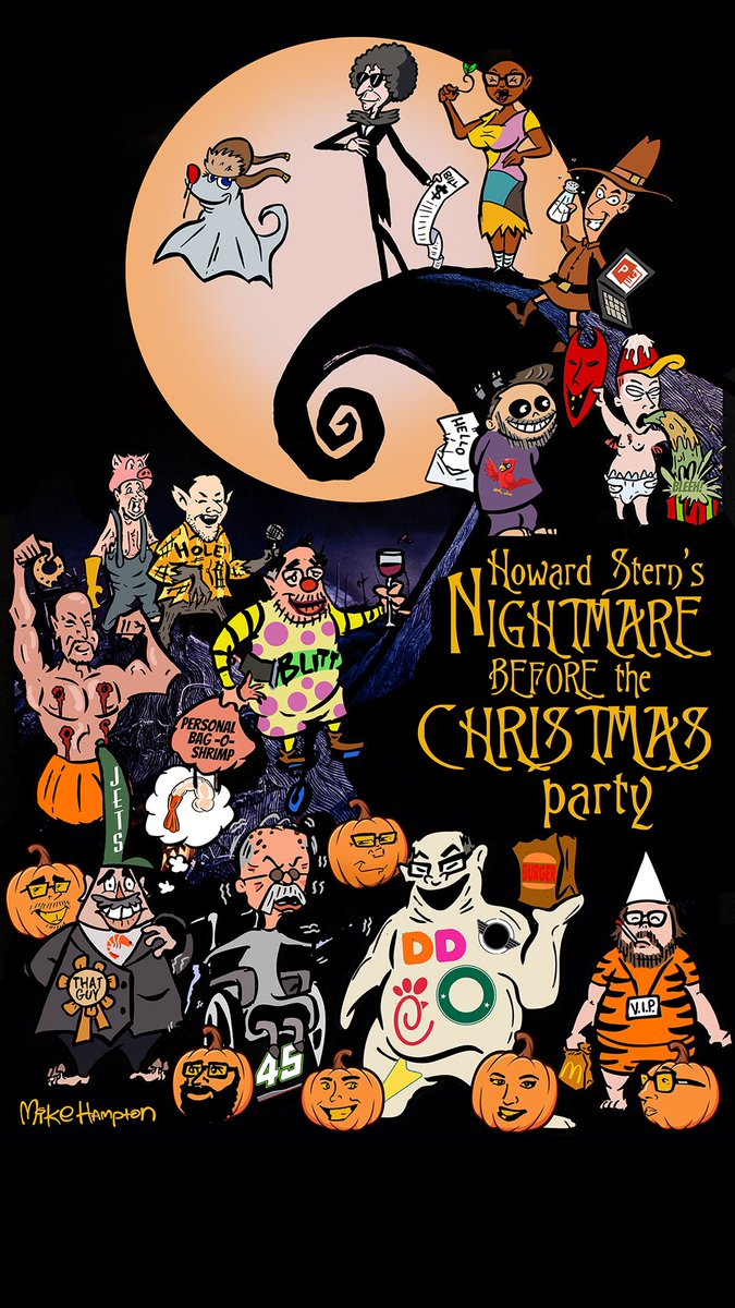 Mike Hampton (@mikehamptonart) on Twitter photo The <a href="/sternshow/">Stern Show</a> Nightmare Before the Christmas Party #MerryChristmas #howardstern #bababooey The <a href="/sternshow/">Stern Show</a> Nightmare Before the Christmas Party #MerryChristmas #howardstern #bababooey