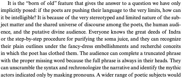 meemaansaa's tweet photo. So cool! Rigveda revels in deliberate obscurity [Screenshots from Jamison &amp; Brereton's translation of Rigveda] https://t.co/XA81oyAflK