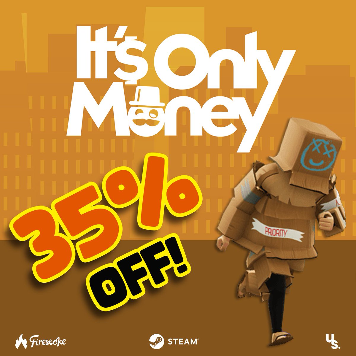 You gotta run fast like Box Knight on #BoxingDay if you want 'It's Only Money' with 35% OFF on #Steam!!! 
WHAT. A. BARGAIN.🏃📦
#Steamsale #Sale #Bundle #Gaming #Indiegames #Discount #Steamsale #Christmas2024