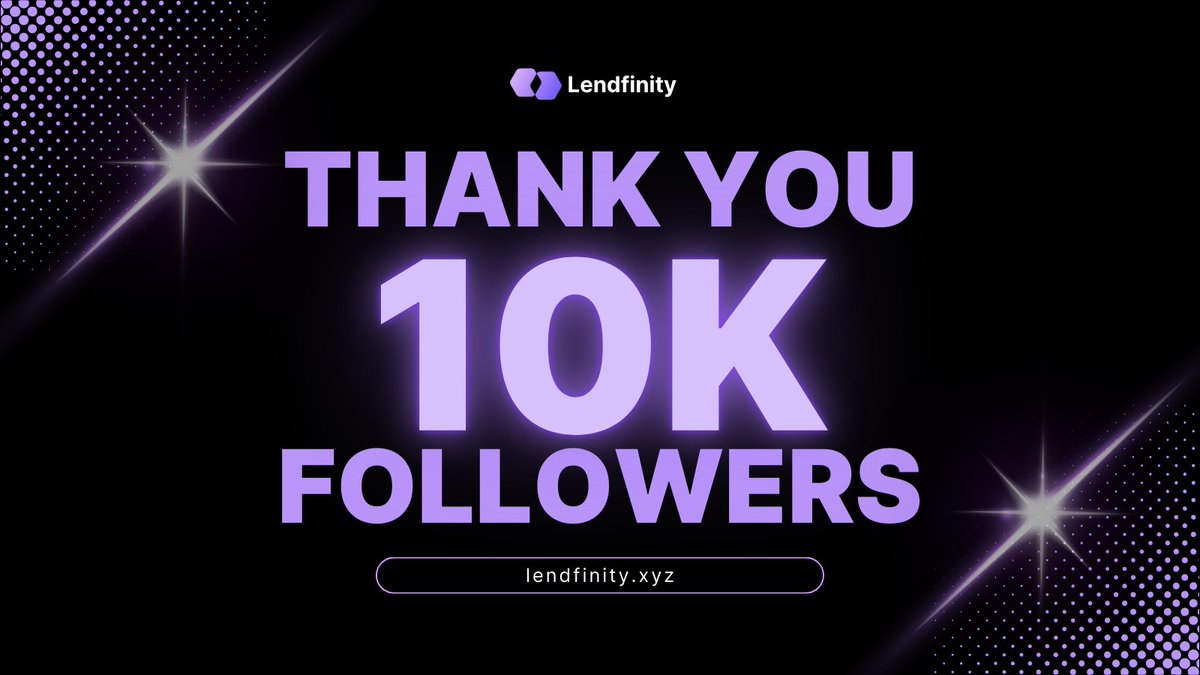 lendfinity_xyz's tweet image. Thank you for 10.000 followers! Let's keep growing DeFi on ICP 💪🏻