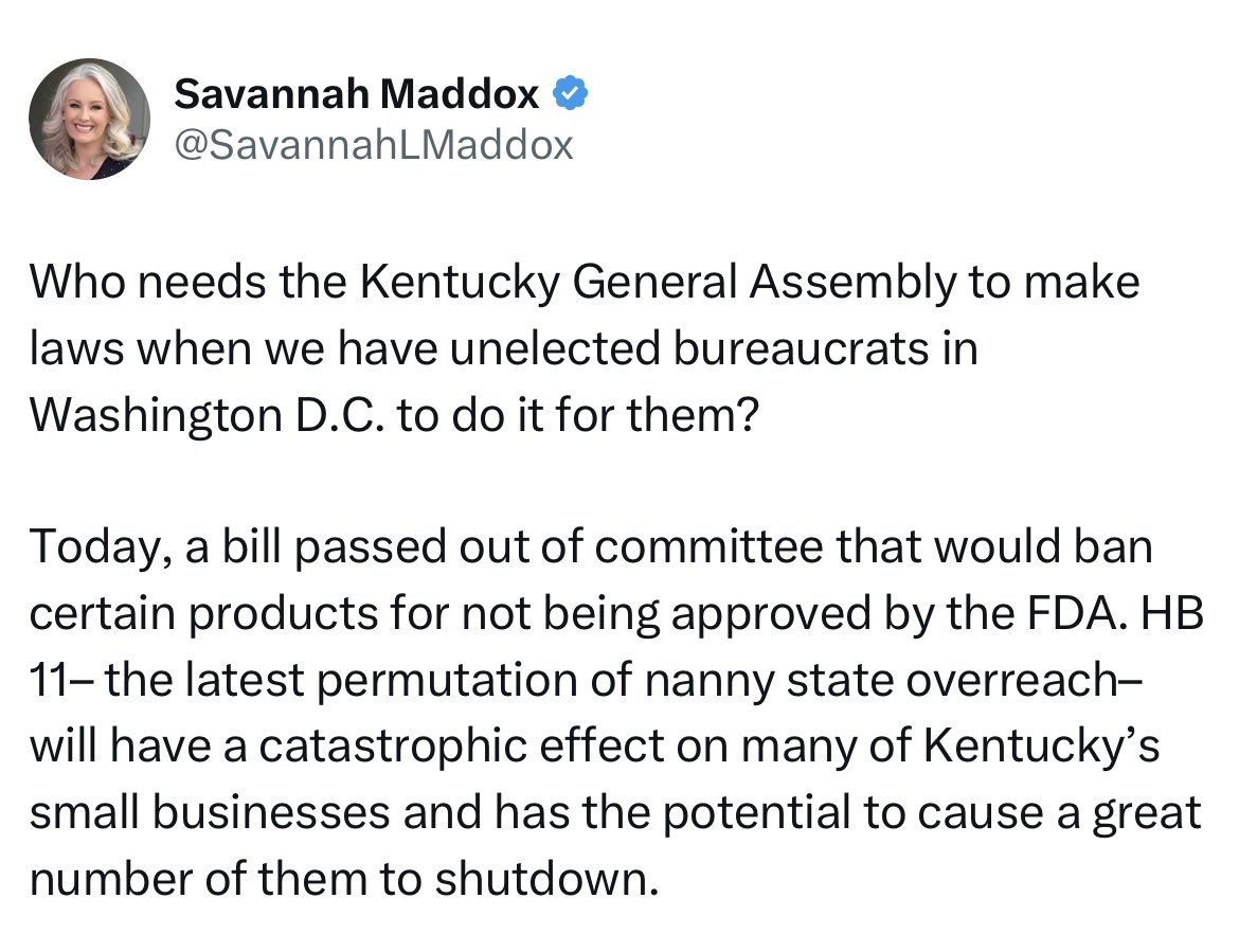 Dating back to March 7th, 2024, I began warning my colleagues in the General Assembly about HB 11 and the damage it would do to Kentucky’s small businesses. I made fiery floor speeches, I ran the numbers, I shared the data, and did everything I could to put a stop to what I knew
