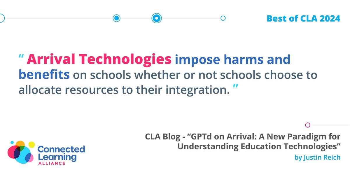 #ConnectedLearning (@theclalliance) on Twitter photo š£ DRUMROLL PLEASEā¦š„š„š„ Today, weāre beginning our TOP 7 countdown of the best Facebook posts in 2024!
Weāre kicking off with ā7 ā one of our most popular blogs this year by Justin Reich (<a href="/bjfr/">Justin Reich</a>): GPTd on Arrival. connectedlearning.news/cla041024 š£ DRUMROLL PLEASEā¦š„š„š„ Today, weāre beginning our TOP 7 countdown of the best Facebook posts in 2024!
Weāre kicking off with ā7 ā one of our most popular blogs this year by Justin Reich (<a href="/bjfr/">Justin Reich</a>): GPTd on Arrival. connectedlearning.news/cla041024
