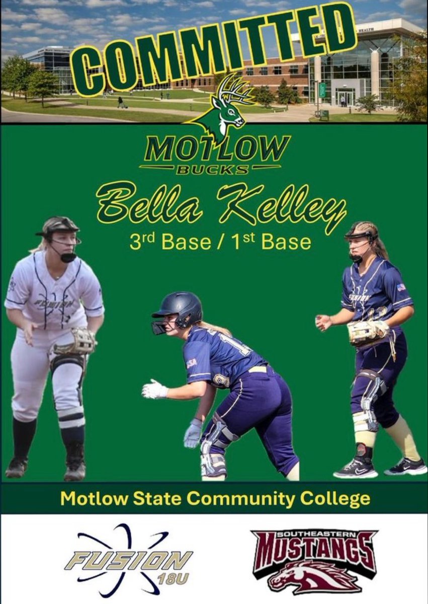 I am very blessed and excited to announce that I will be continuing my academic and athletic career at Motlow State Community College! I am so thankful God blessed me with this amazing opportunity to play at the next level for the sport I have so much love for. Softball has been