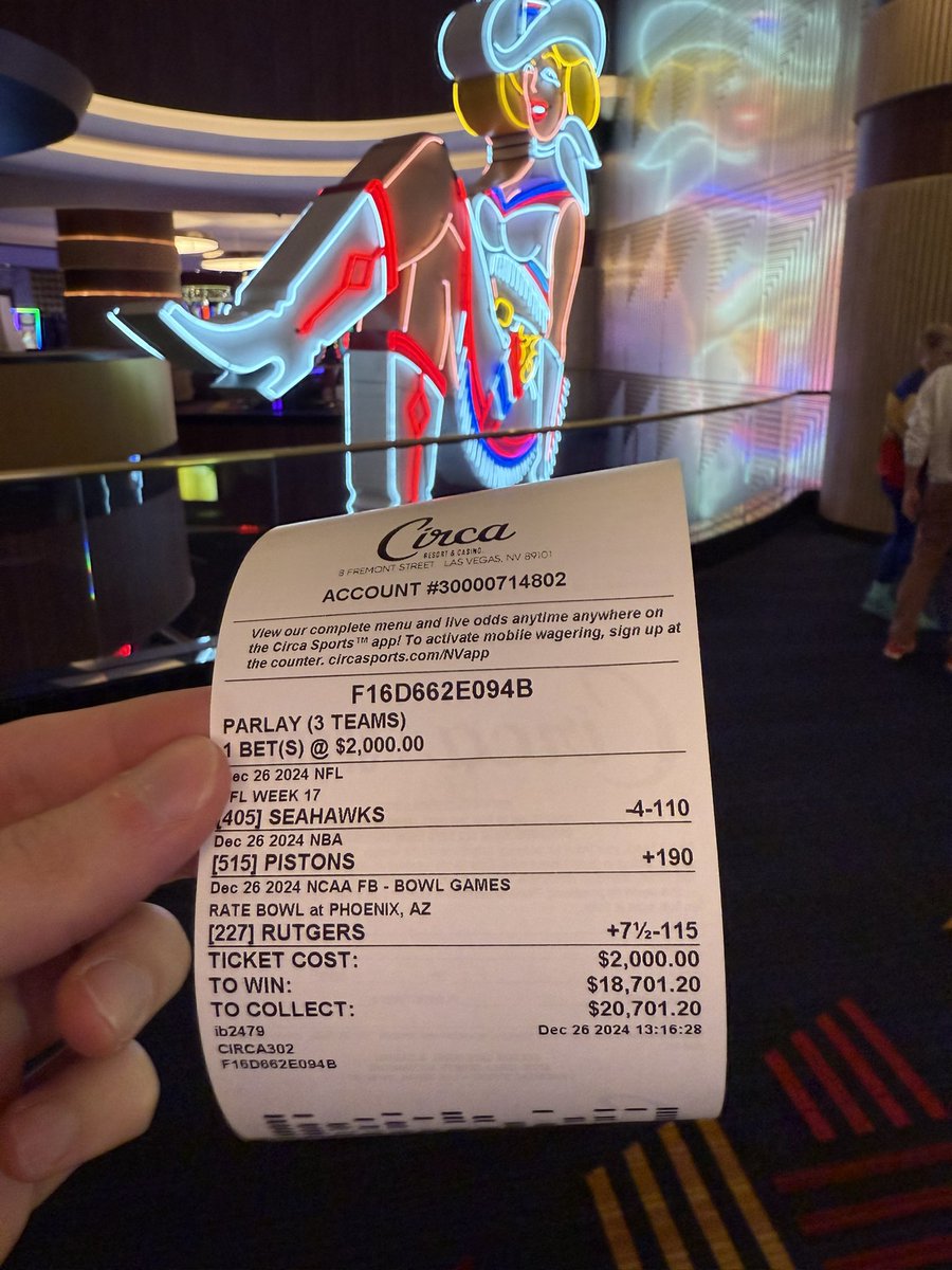 cblezbets's tweet image. Rutgers +7.5
Seahawks -4
Pistons ML +190

$2000 pays $18,700

Challenge play #9