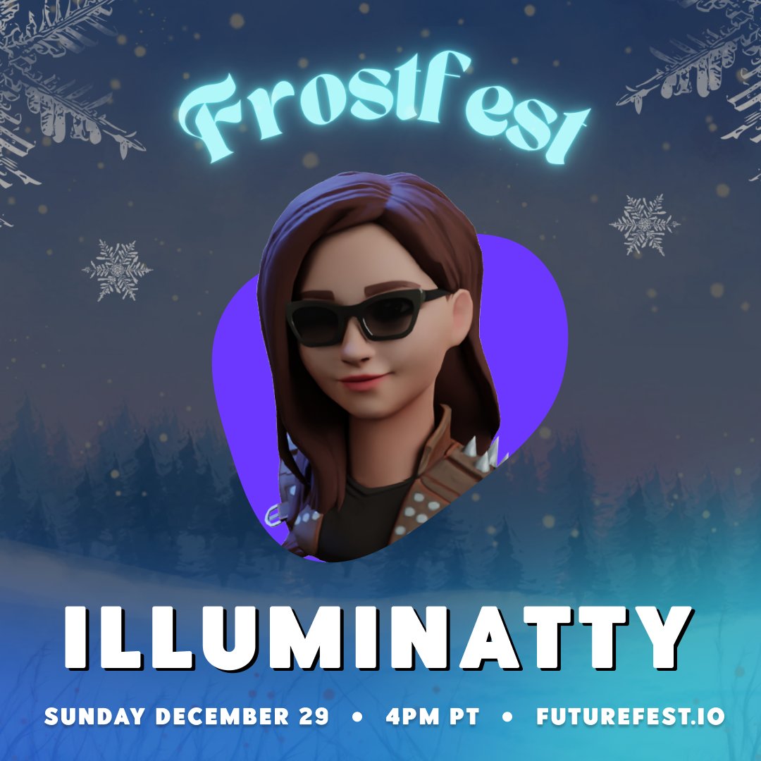 Frostfest happening this Sunday! ❄️

Dec 29th @ 4pm PT / Dec 30th @ 12am UTC

Here are the DJs! 👇