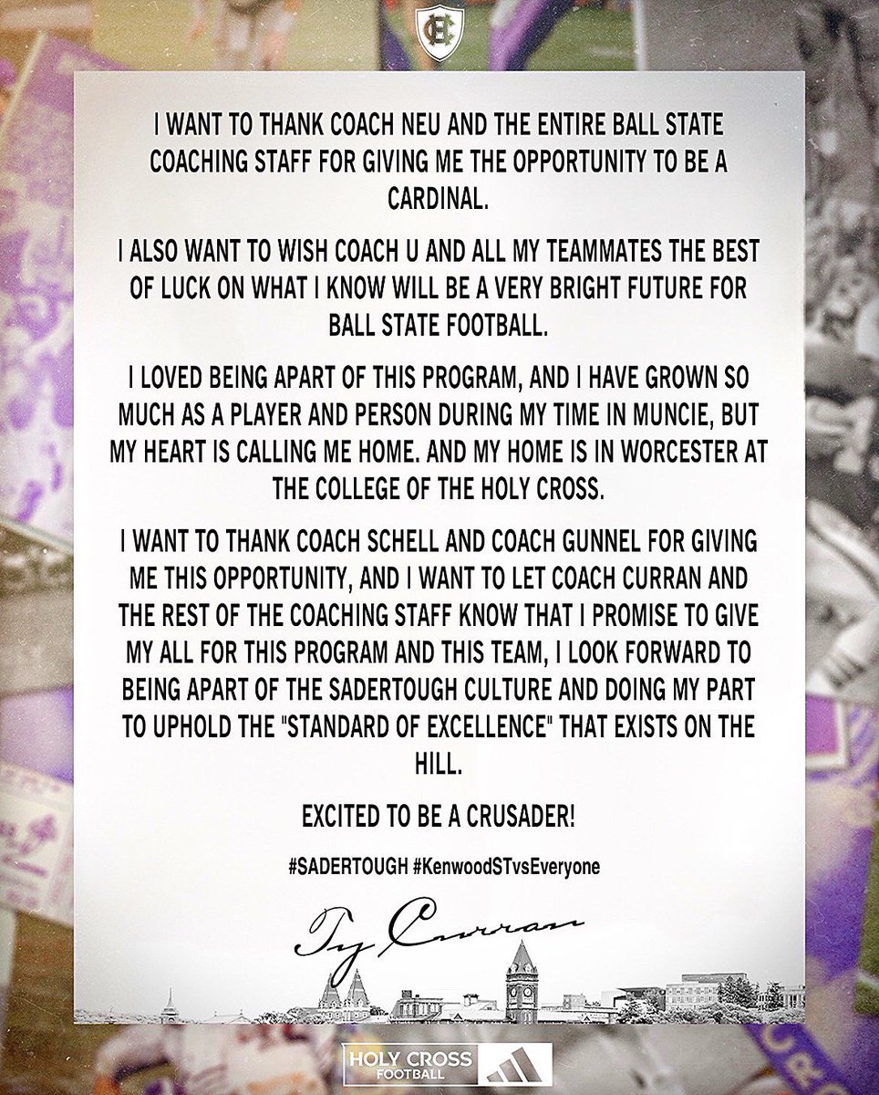 I’m coming home.

<a href="/HCrossFB/">Holy Cross Football</a> <a href="/CoachRG18/">Rich Gunnell</a> <a href="/CoachSchell_/">Matthew Schell</a> <a href="/CoachDanCurran/">Dan Curran</a>