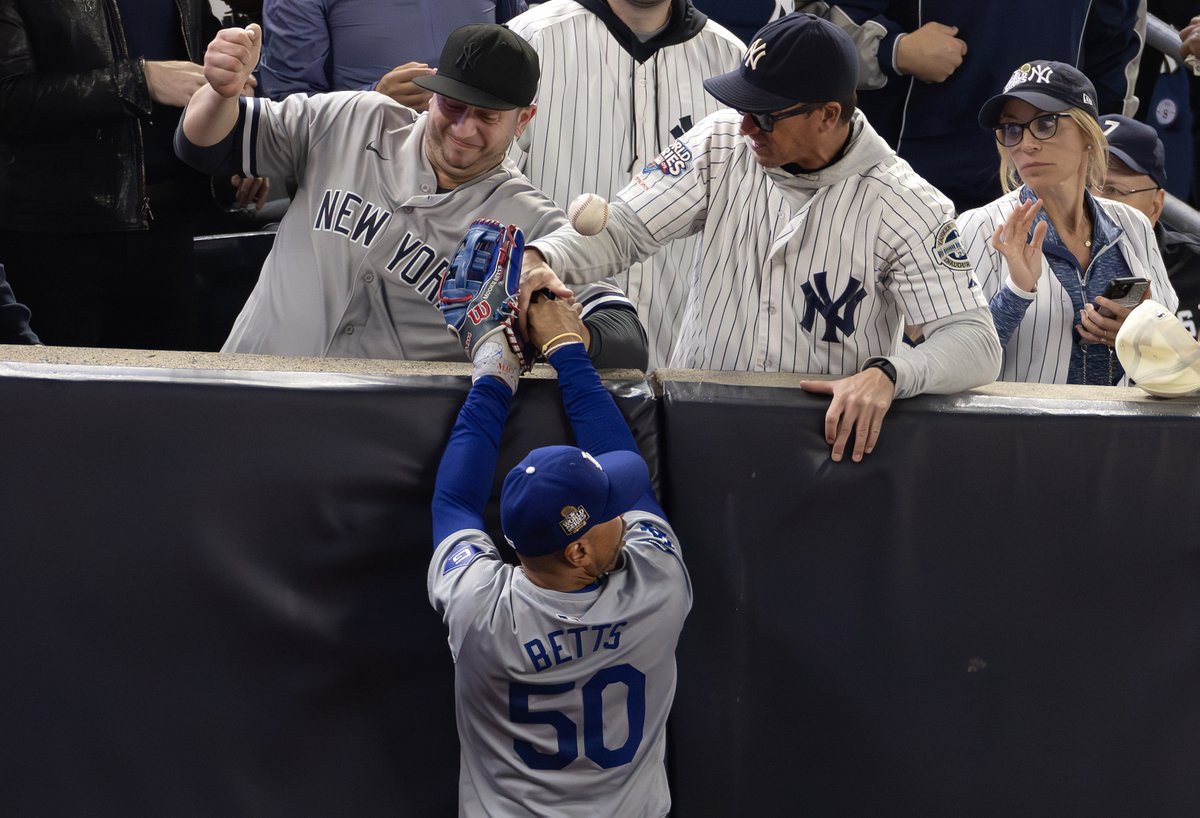 DodgersNation's tweet photo. Mookie Betts has finally responded to the Yankees fans that tried to violate him in the World Series:

"I would really say f**k you guys."

"I thought about throwing the ball at them &amp; then I realized Mook you ain't gonna do sh*t, go back to right field!"

Via Hartbeat/TT https://t.co/LKfauBAfnf