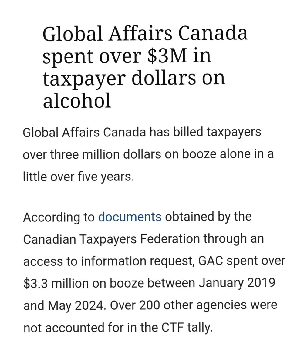 KirkLubimov's tweet image. Mèlanie Joly's Global Affairs Canada have spent over $3M on alcohol in just over 5 years.

That's over $50K per month on alcohol and just that department. Absolute insanity.

But at least now we know how their policies come about.