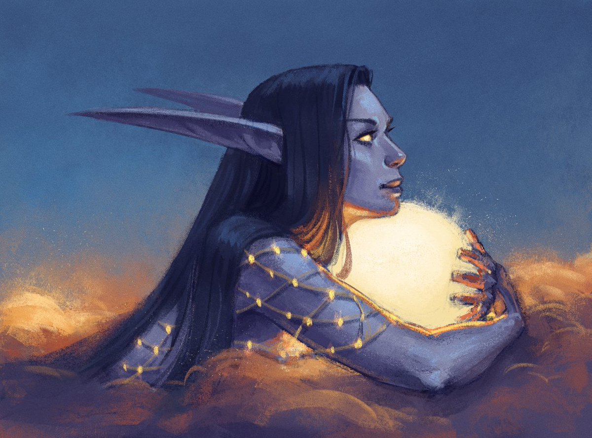 I continue testing pastel brushes - sunset elf! (｢• ω •)｢

#worldofwarcraft