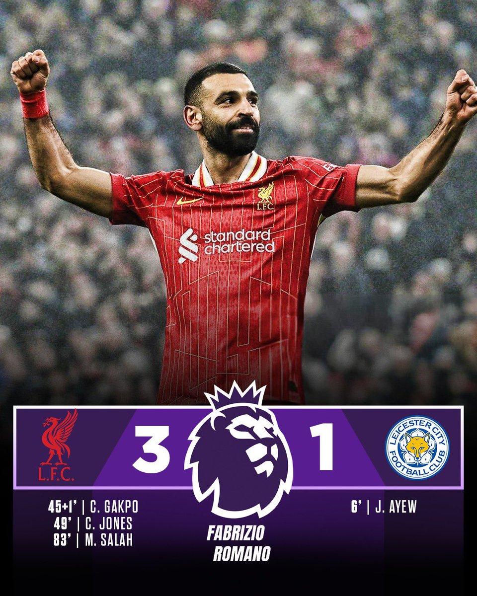 FabrizioRomano's tweet image. Liverpool are unstoppable! 🔴📈

Mo Salah scores again and makes it 34 G/A in 25 games for the Reds in all competitions this season. Insane.