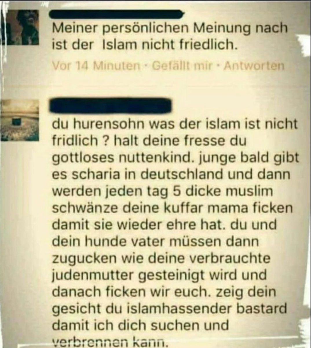 Der Islam ist so friedlich 🥰

Fast hätte ich es geglaubt…