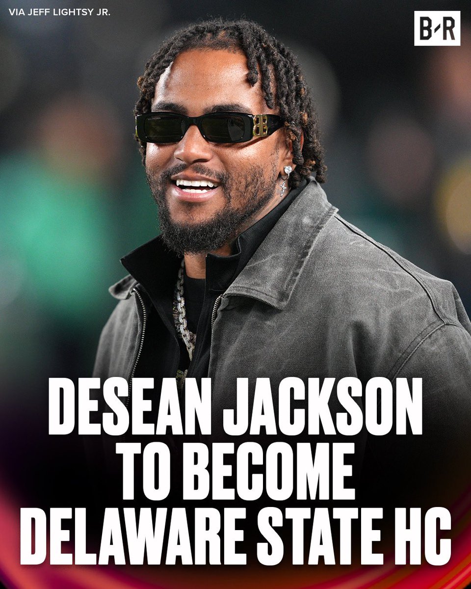 Bleacher Report (@bleacherreport) on Twitter photo NFL legend Desean Jackson will become the next Head Coach at Delaware State, per <a href="/jlightsy7/">Jeff Lightsy Jr.</a> 🔥 NFL legend Desean Jackson will become the next Head Coach at Delaware State, per <a href="/jlightsy7/">Jeff Lightsy Jr.</a> 🔥