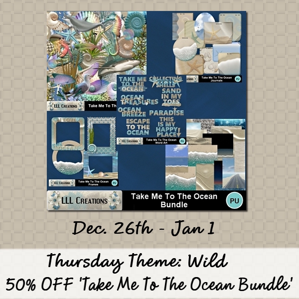 LLLCreations's tweet photo. This Thursdays Theme: Wild
Pick up 'Take Me To The Ocean Bundle' 50% OFF here: https://t.co/5K32NT5MvP
#scrapbooking #scrapbook #digitalscrapbooking #digiscrap #scrapkits #LLLCreations #BundleSale https://t.co/6MYo8yRXKw