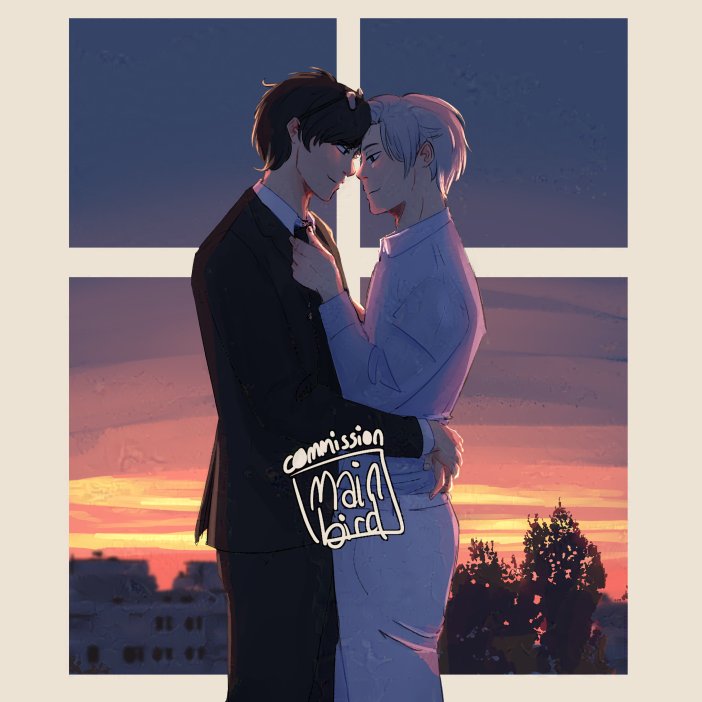 I treated myself to another <a href="/mainbird_art/">Tono | Commissions open</a> for the holidays 🎄Thank you so much! 💜 It's been a year since the anime ended, I've been living on crumbs ever since ✨